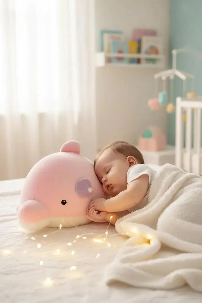 Miniso Lisanslı Okyanus Serisi 4.0 Yumuşak Yunus Balığı Peluş Oyuncak 25 Cm