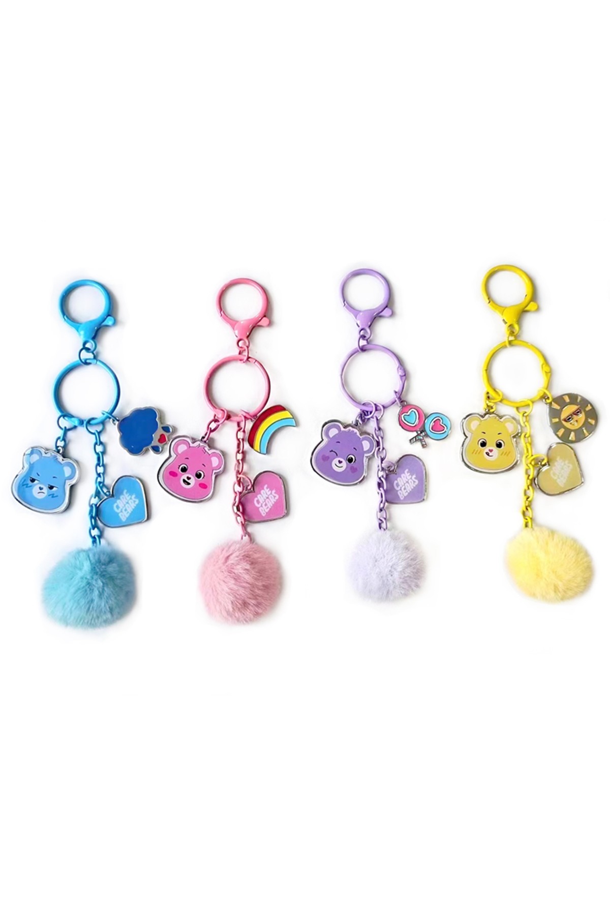 Care Bears Lisanslı Pofuduk Toplu Metal Anahtarlık