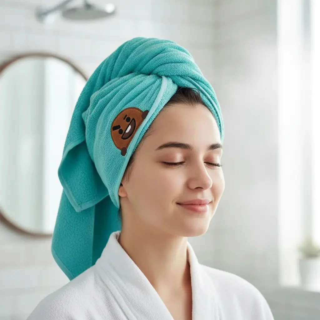 BT21 Lisanslı Saç Kurutma Havlusu (SHOOKY)