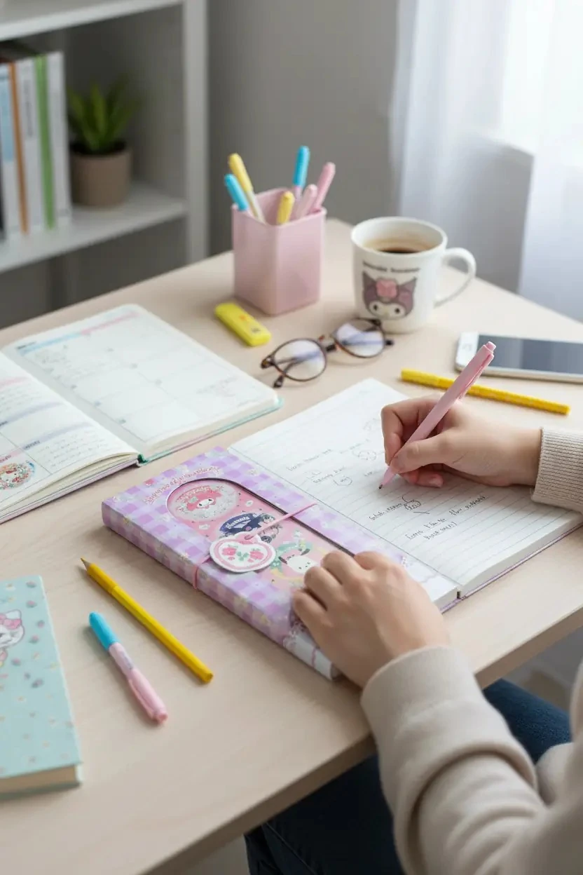 Sanrio Lisanslı Sert Kapak Not Defteri (80 Yaprak) - Pembe