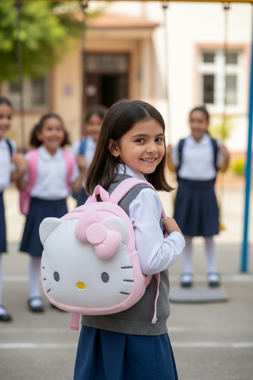 Sanrio Lisanslı Peluş Küçük Sırt Çantası - Hello Kitty