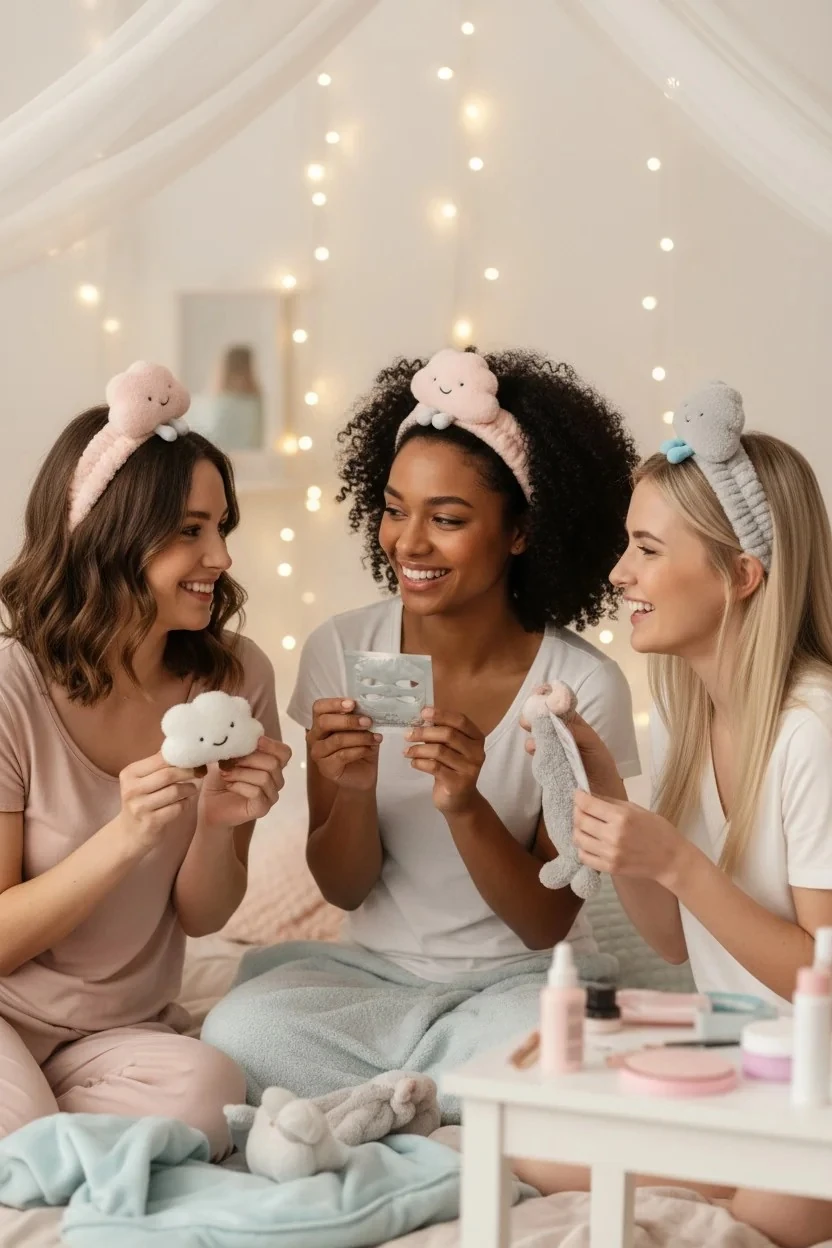 Sevimli Bulut Figürlü Yumuşak Saç Bandı