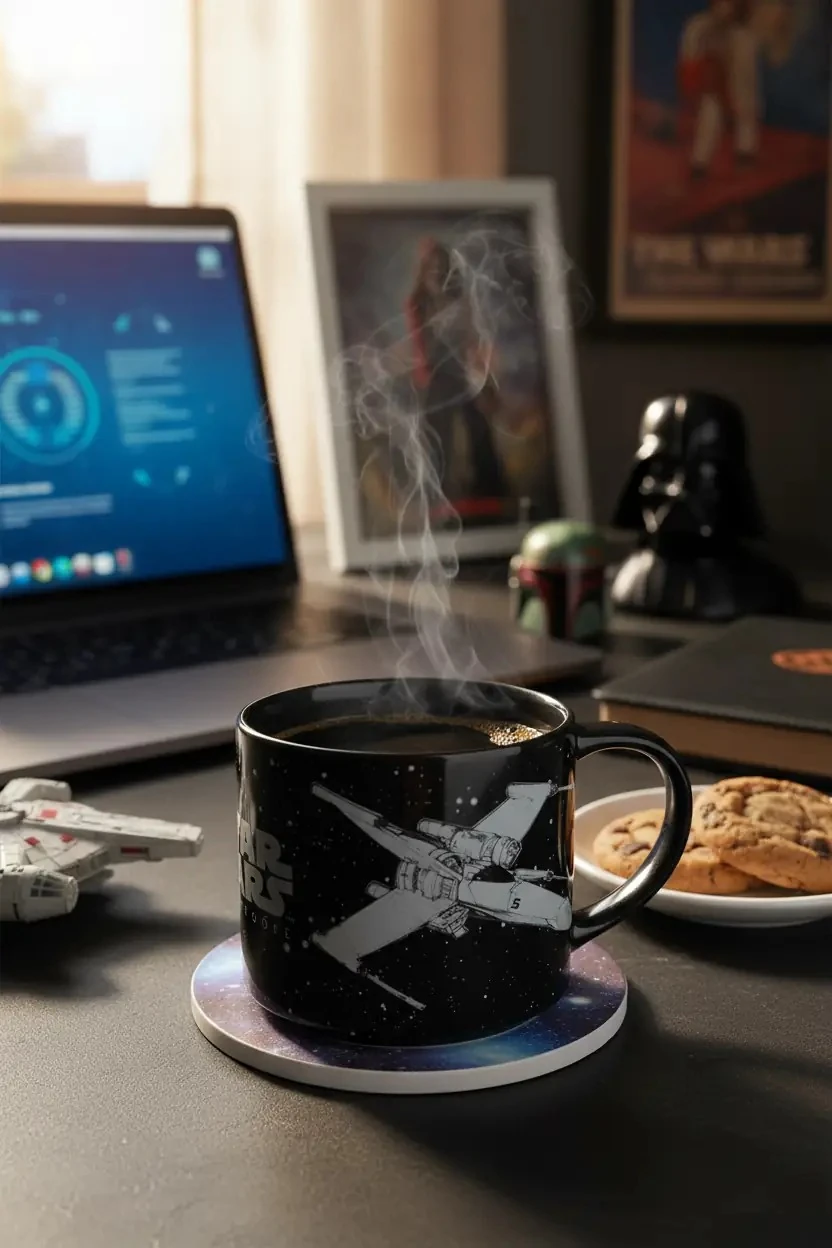 Star Wars Koleksiyonu Seramik Kupa 410 mL (Siyah)