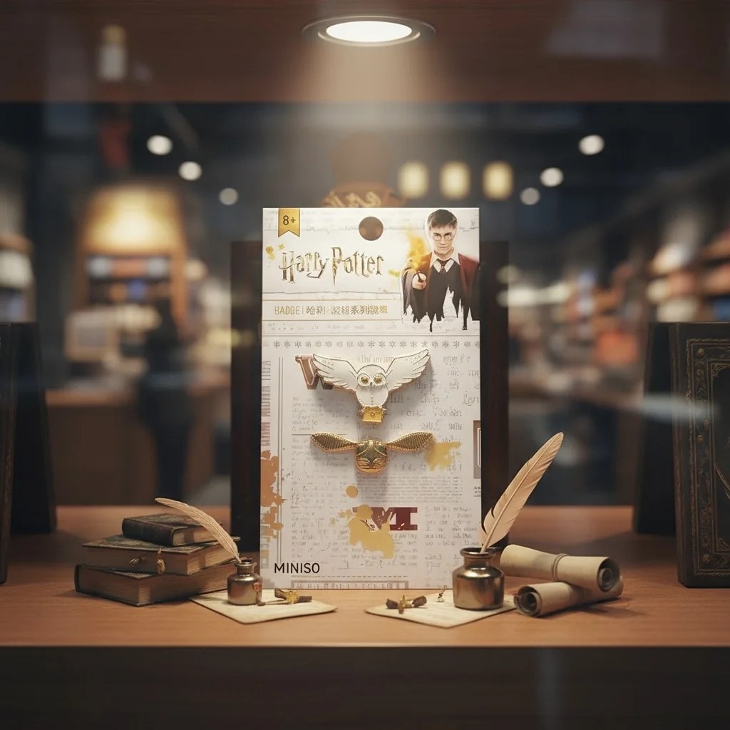 Harry Potter Lisanslı Hedwig & Golden Snitch Rozet
