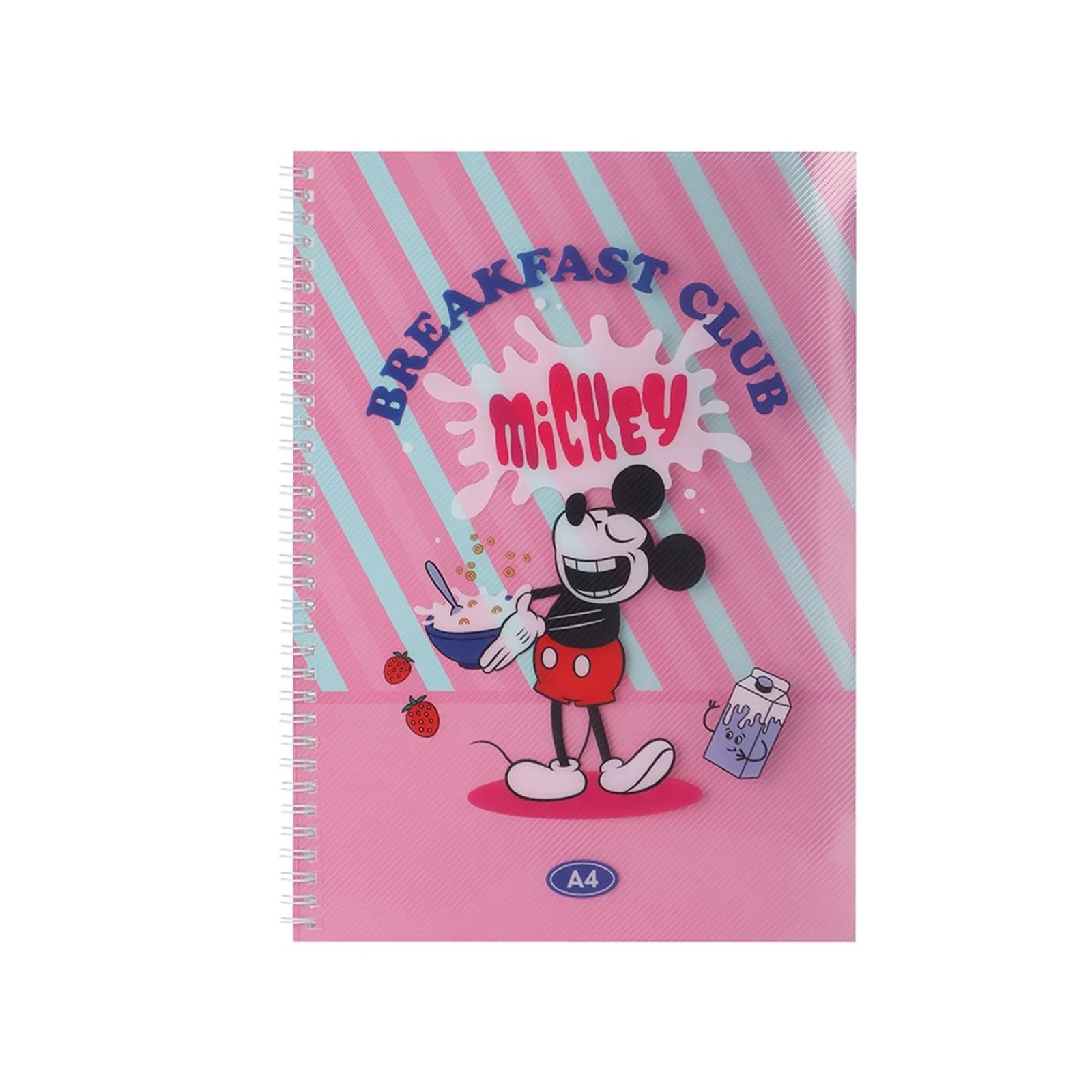 Disney Mickey Mouse Lisanslı Yemek Serisi  A4 PP Telli Not Defteri