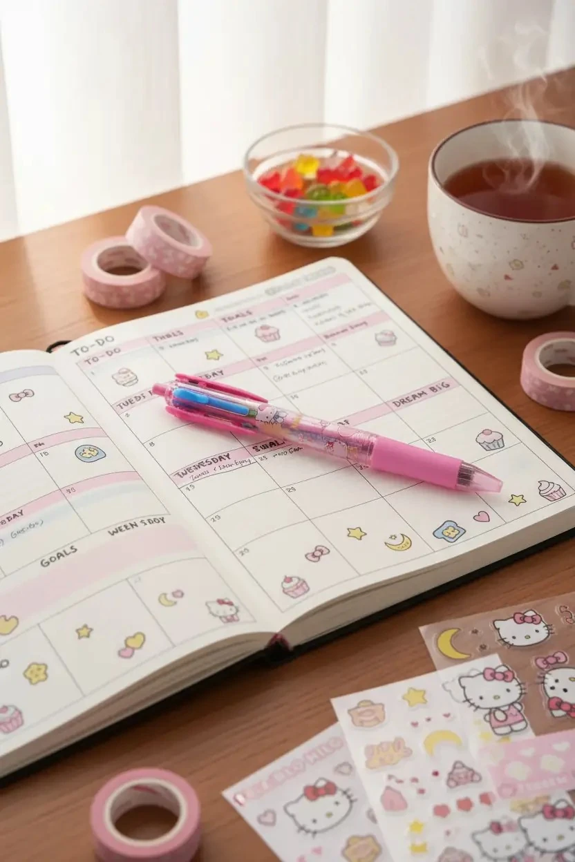 Sanrio Lisanslı Hello Kitty Tatlı Fabrikası Koleksiyonu 4 Re