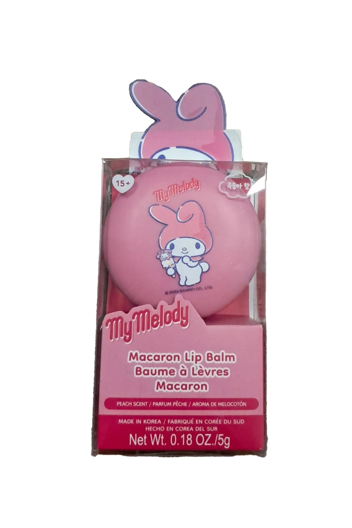 Sanrio Lisanslı My Melody Makaron Lip Balm (Şeftali Kokulu)
