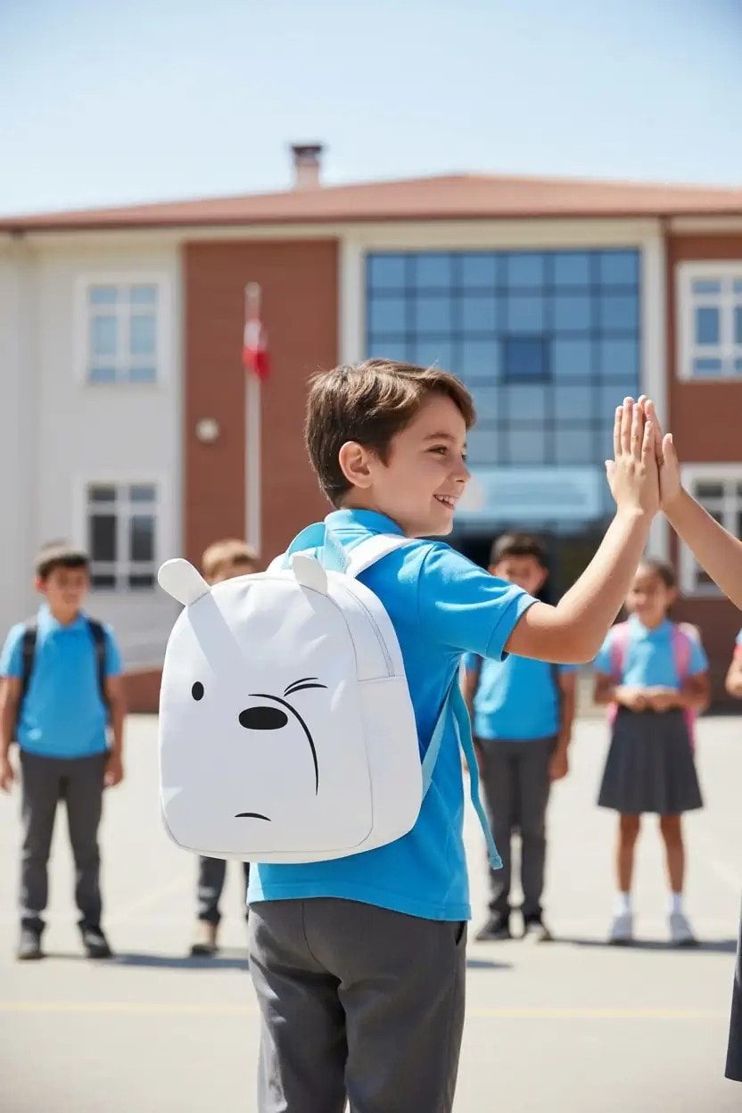We Bare Bears Lisanslı Sırt Çantası - Kutup Ayısı