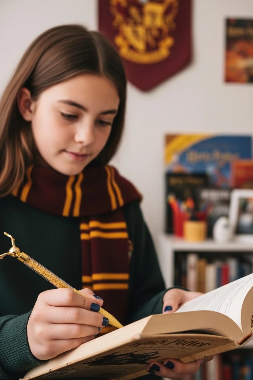 Harry Potter Lisanslı Golden Snitch Metal Figürlü Kristal Taşlı Tükenmez Kalem - Siyah