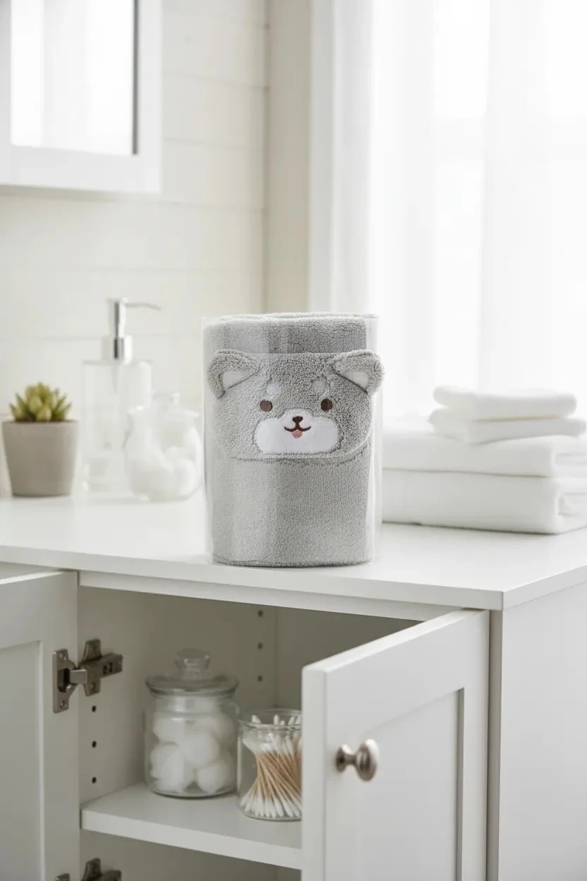 Sevimli Hayvanlar Serisi Emici Saç Havlusu (Shiba Inu)