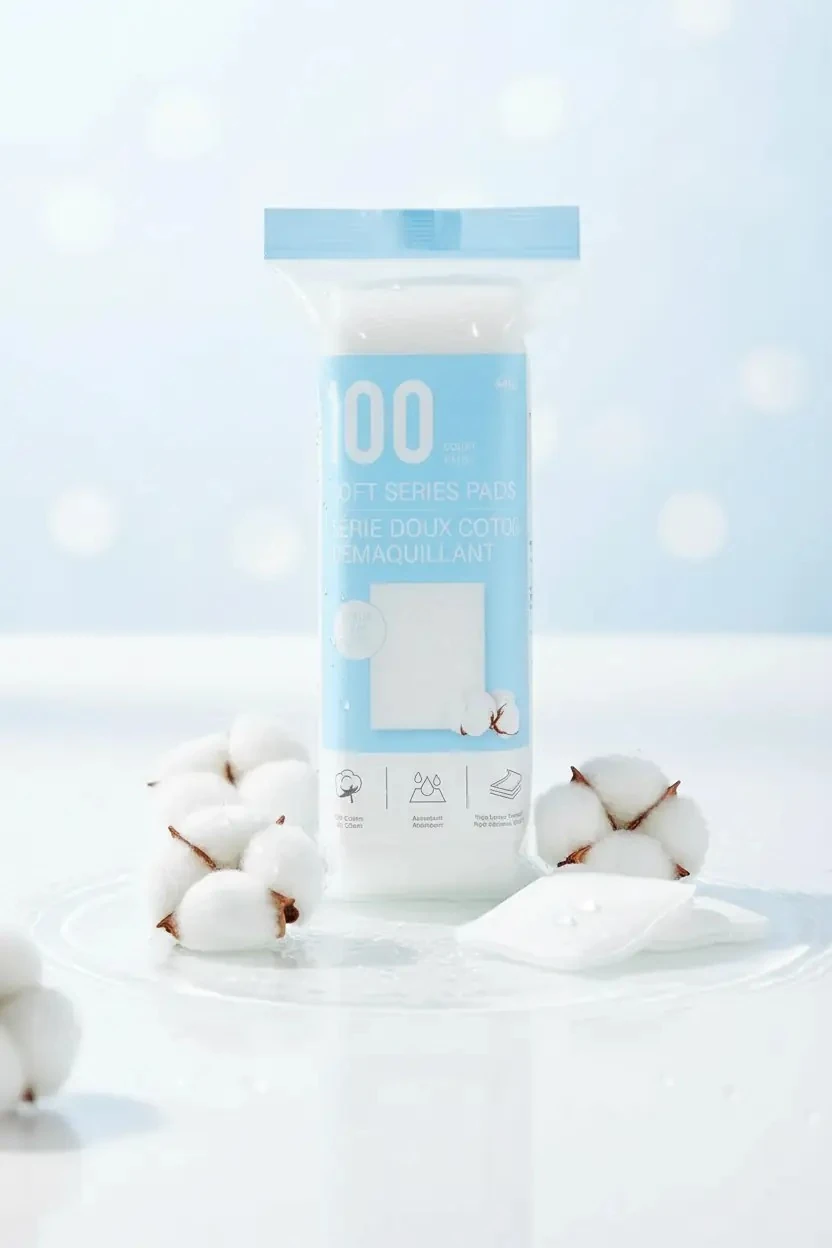 Miniso Lisanslı Yumuşak Serisi Makyaj Temizleme Pamuğu 100 Adet Bakım Seti