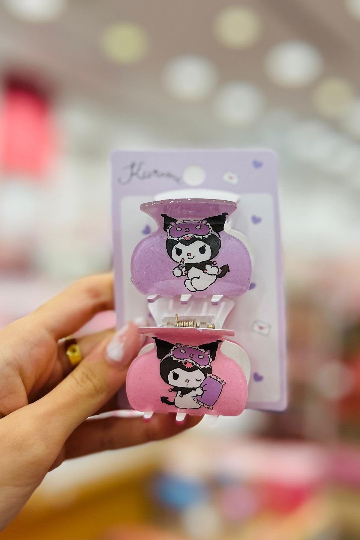 Sanrio Lisanslı Kıskaç Toka Seti - Kuromi