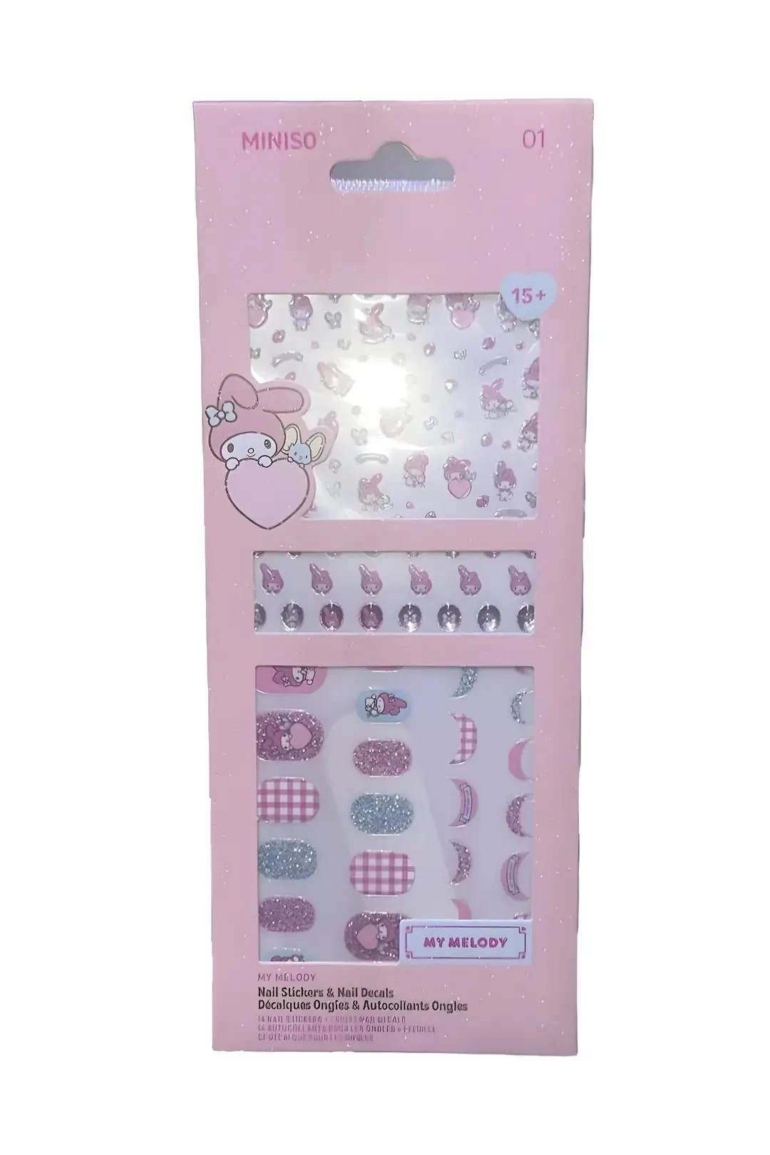 Sanrio Lisanslı My Melody Tırnak Süsü ve Çıkartma Seti (04)