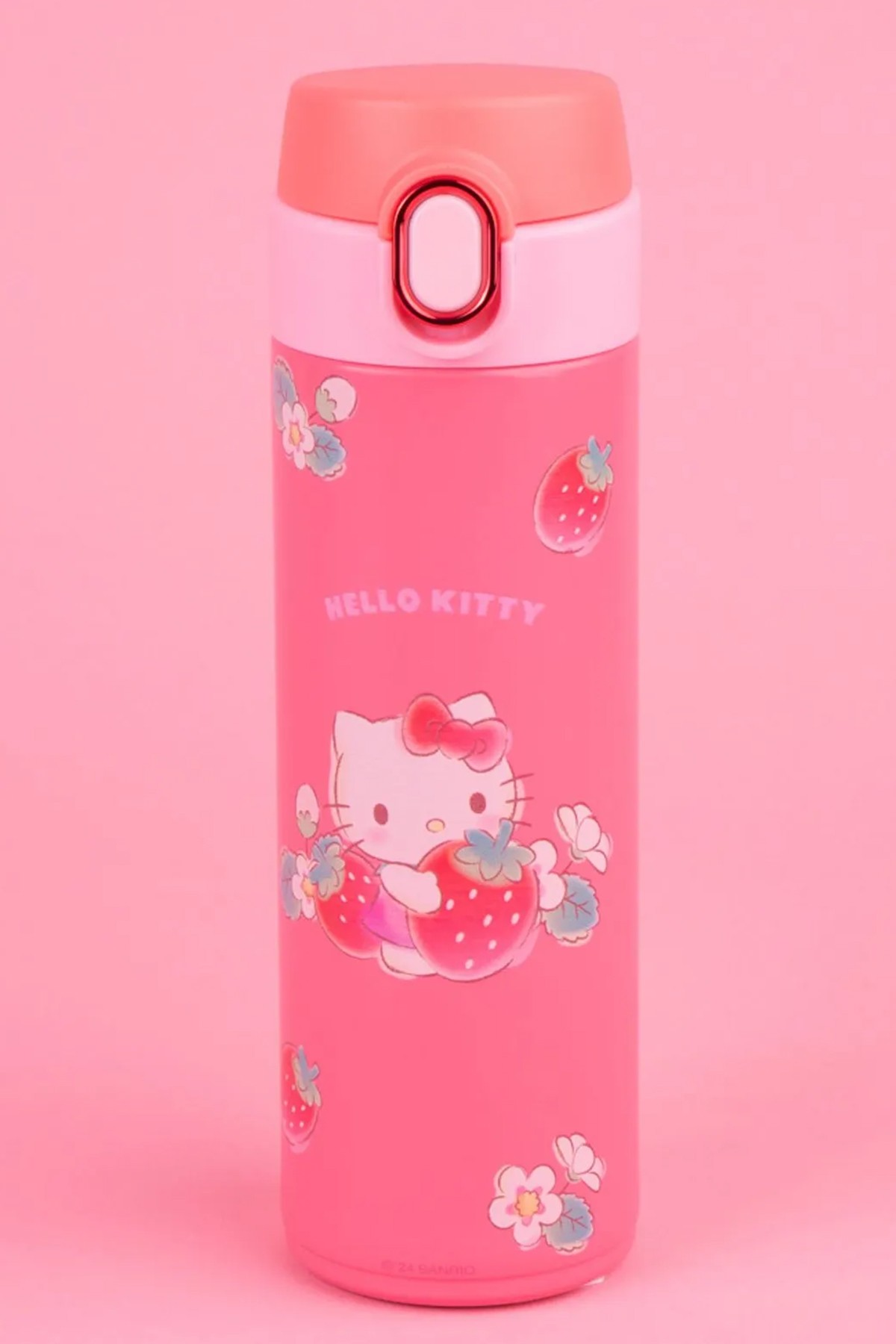 Sanrio Lisanslı Otomatik Kapaklı Termos (420ml) - Hello Kitty