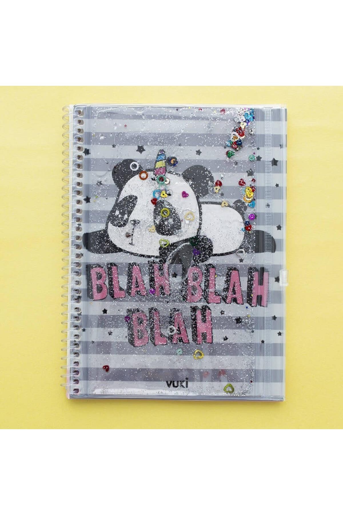 Vuki Sulu Çantalı Defter Orta Boy Panda