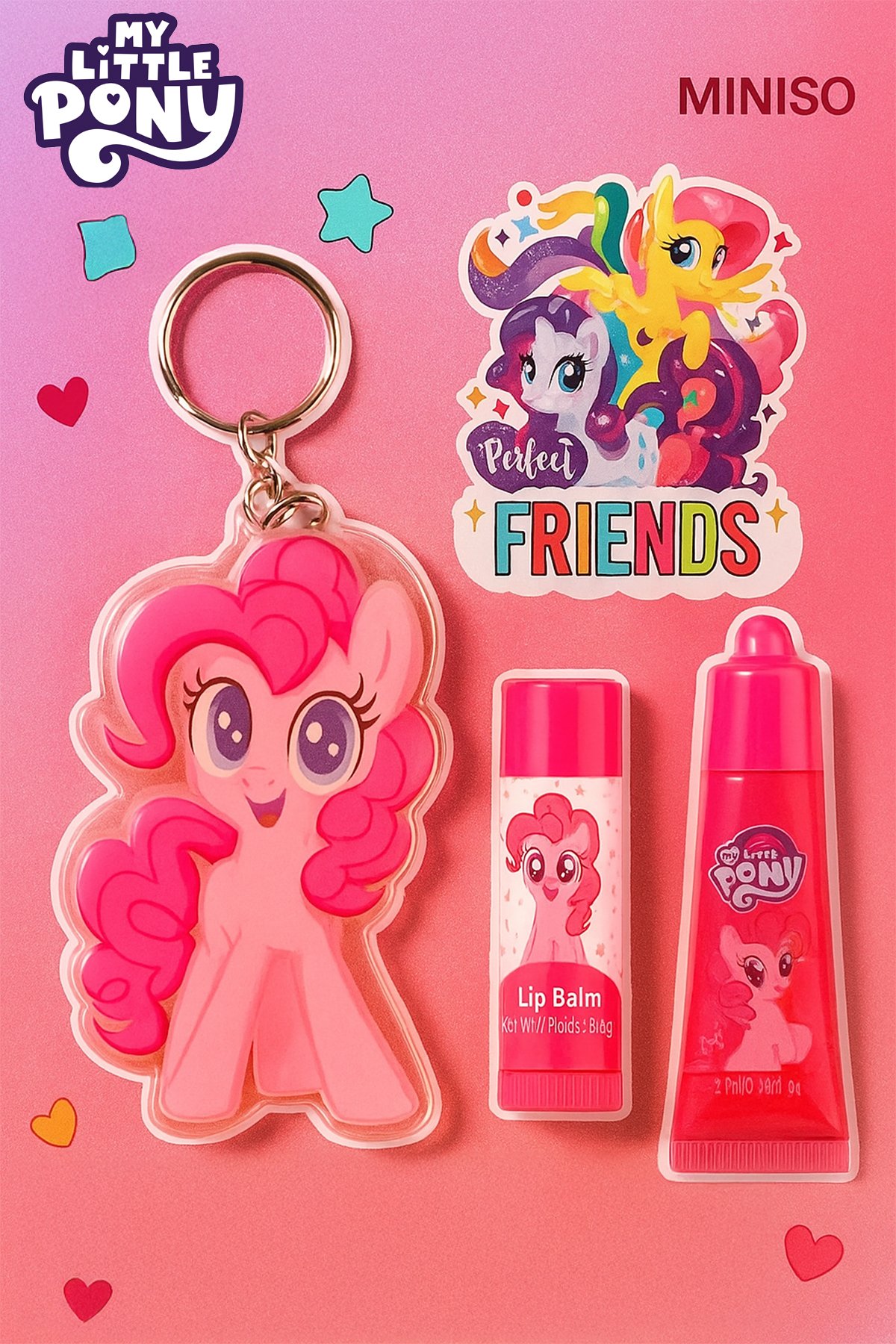 My Little Pony Lisanslı Anahtarlıklı Dudak Bakım Seti