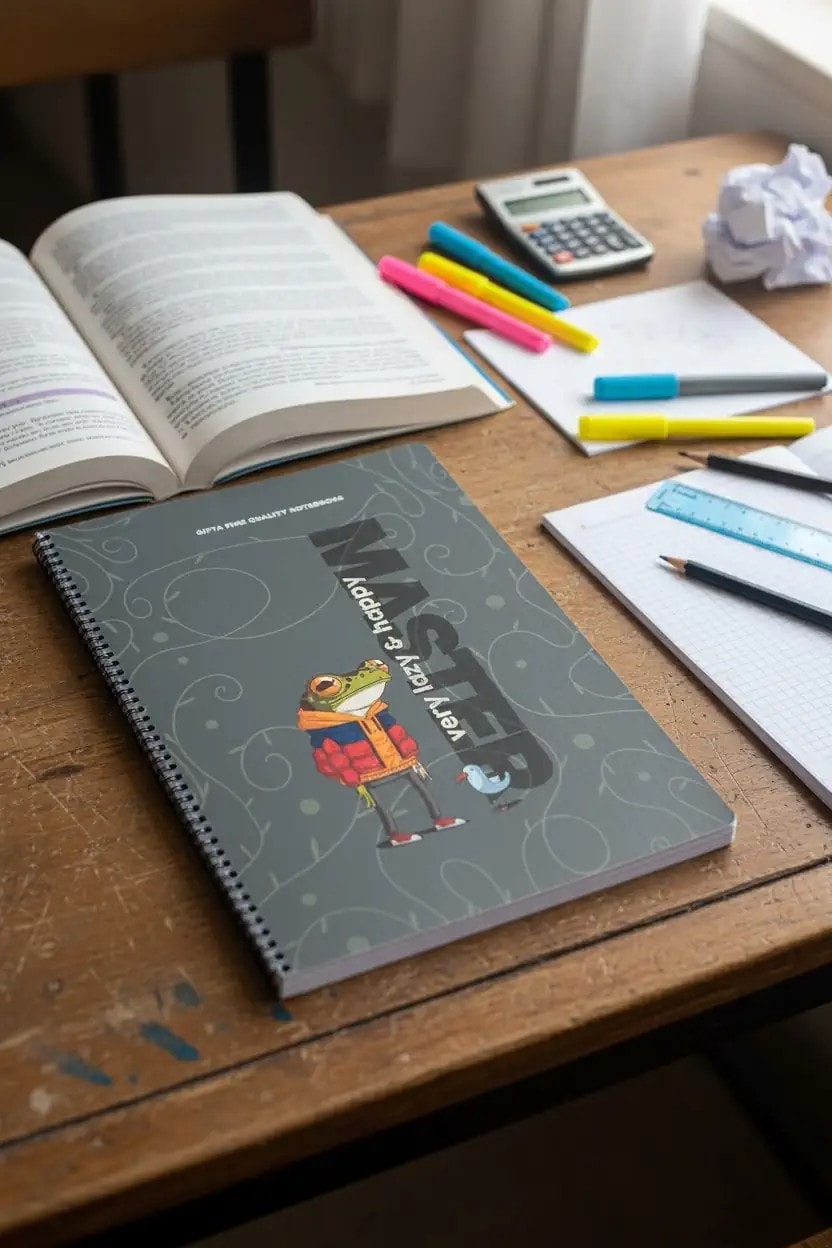 Gıpta Lazy Master Spiralli Karton Kapaklı Defter 80 Yaprak - Kareli