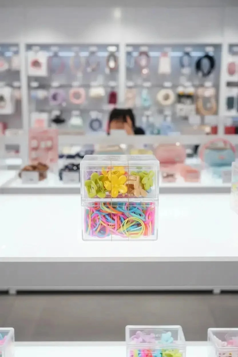 Miniso Lisanslı Saç Mandalı Ve Lastik Seti Çift Katmanlı – Düzenli Pratik Saç Aksesuar Seti