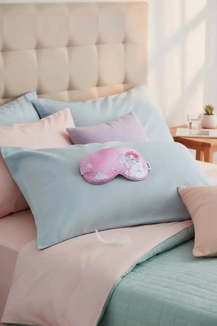 Sanrio Lisanslı My Melody Unicorn Uyku Maskesi – Yumuşak & Işık Engelleyici