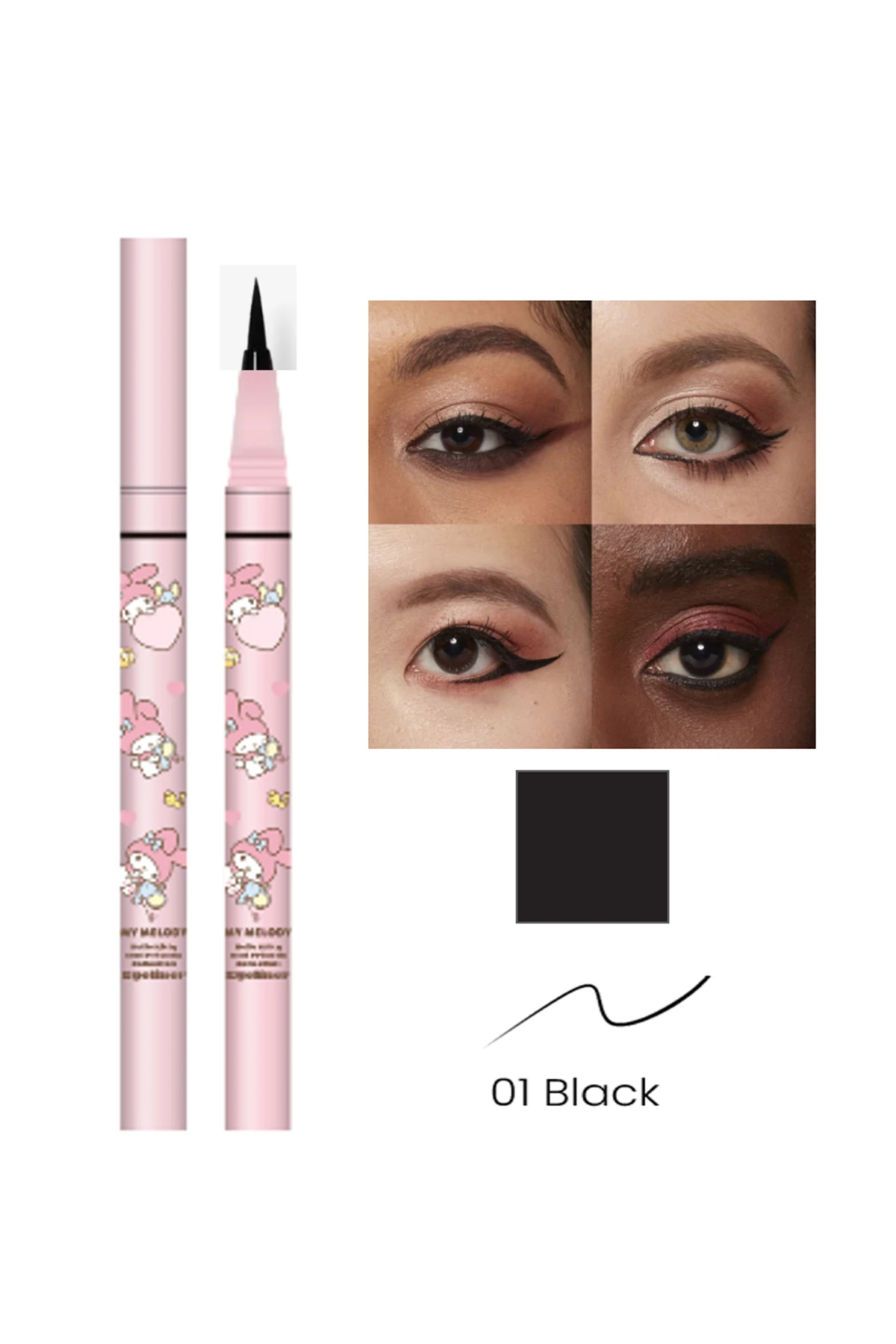 Sanrio Lisanslı My Melody Likit Eyeliner (01 Siyah)