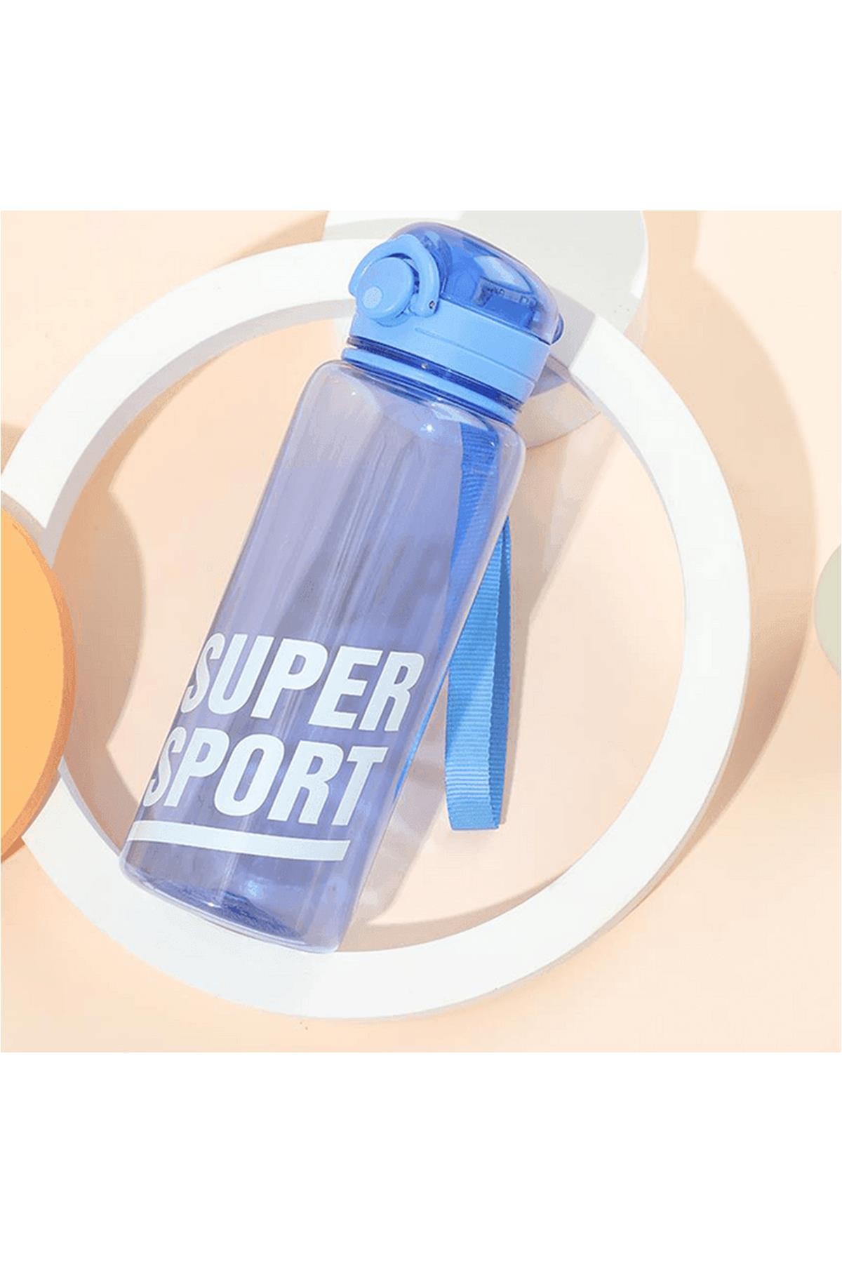 Sıçrayan Kapaklı Tritan Askılı Şişe 700Ml - Mavi