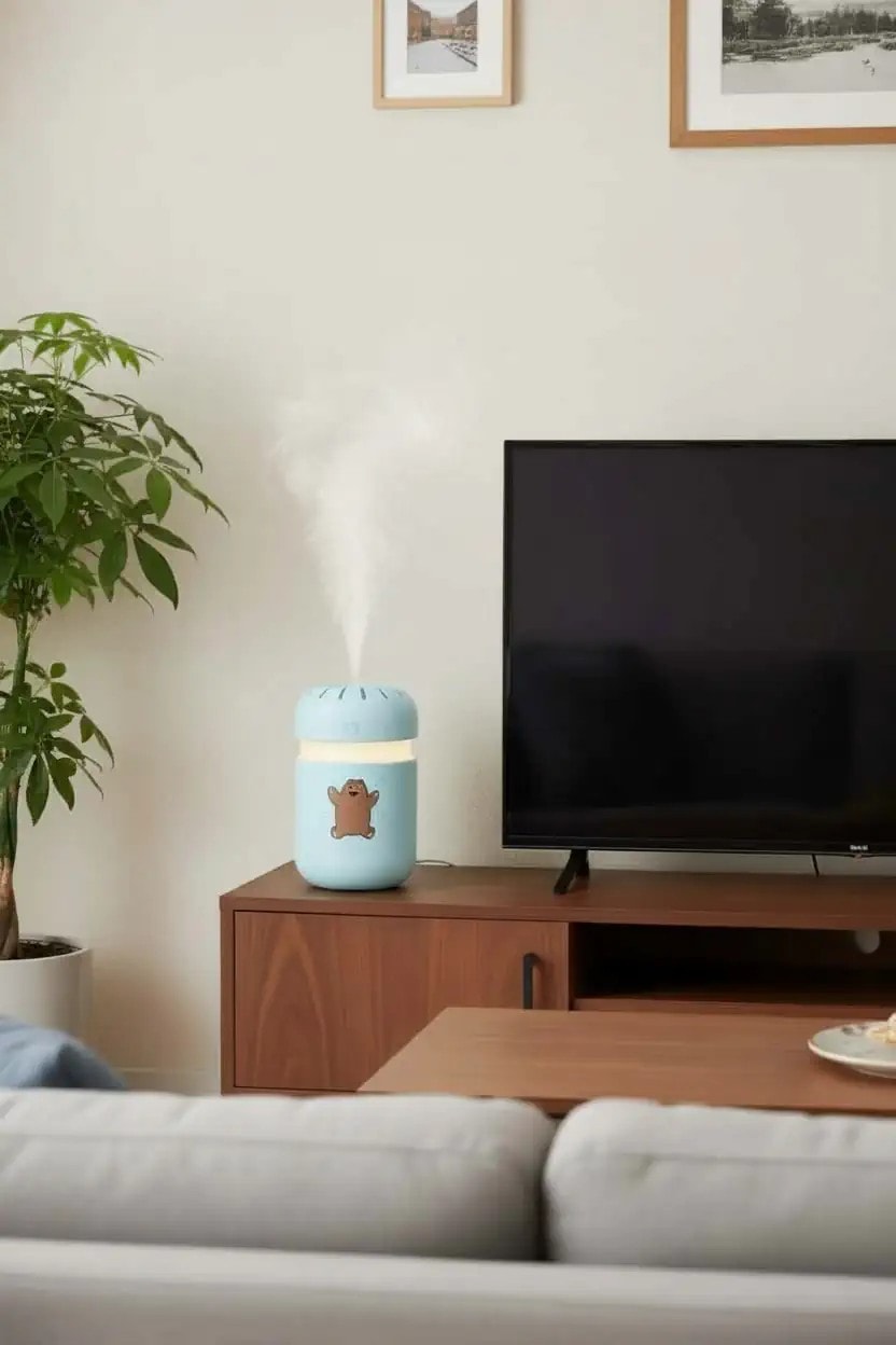 We Bare Bears Lisanslı Hava Nemlendiricili Gece Lambası