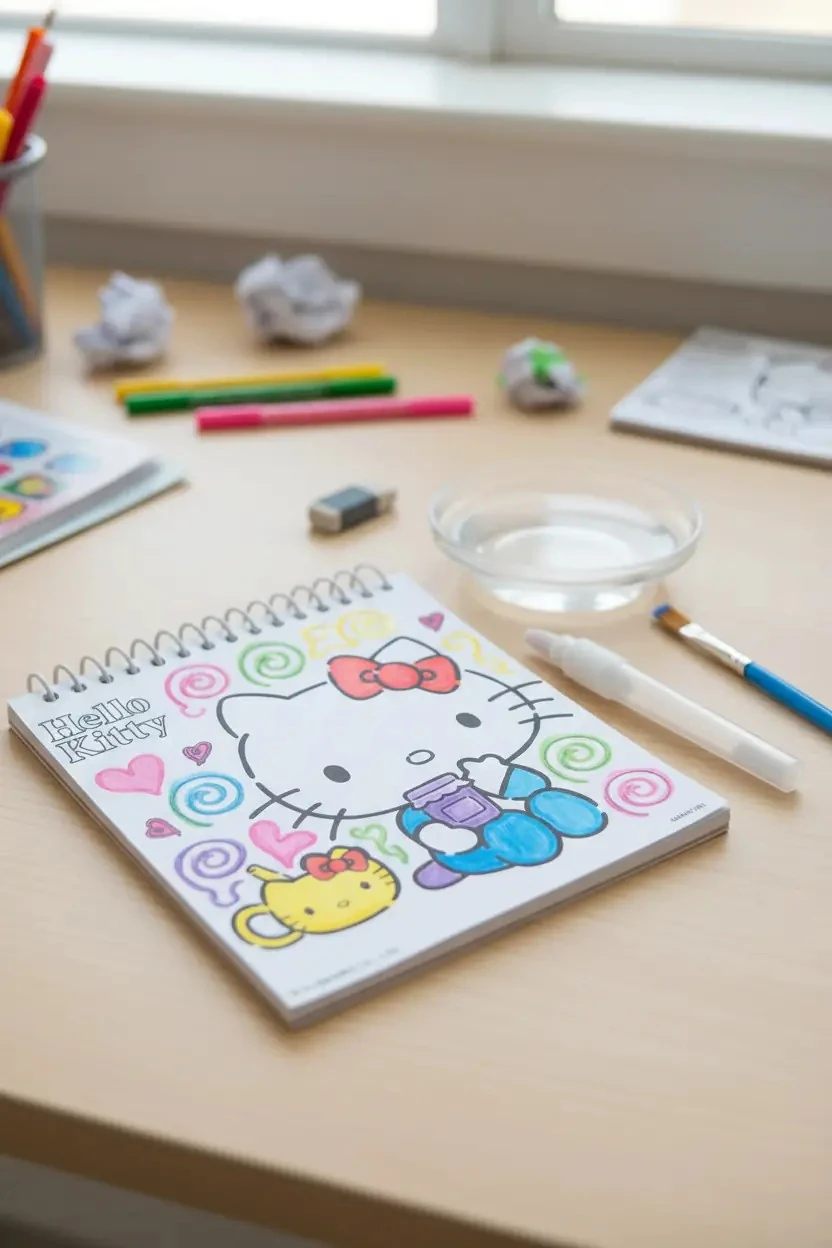 Sanrio Lisanslı Tatlı Serisi Sihirli Mürekkep Boyama Seti