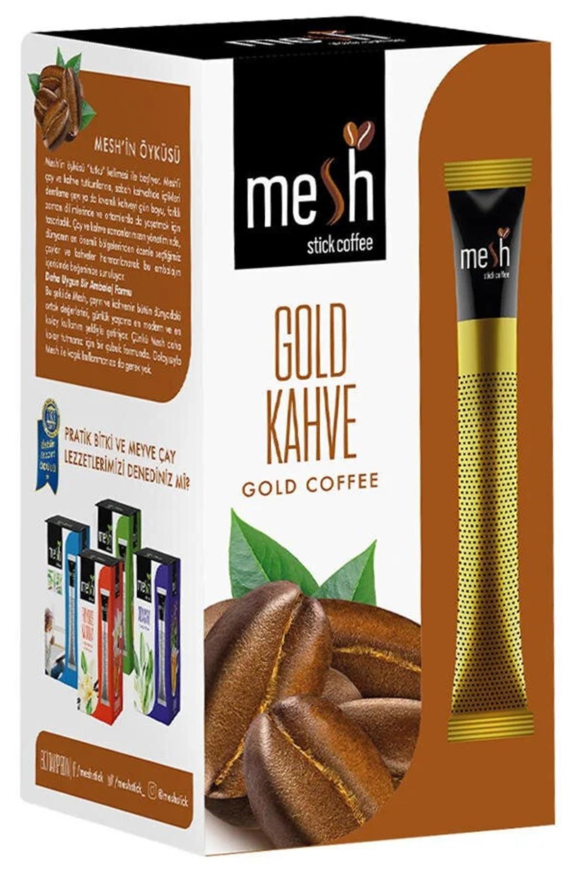 Mesh Stick Gold Kahve 16'Lı Paket