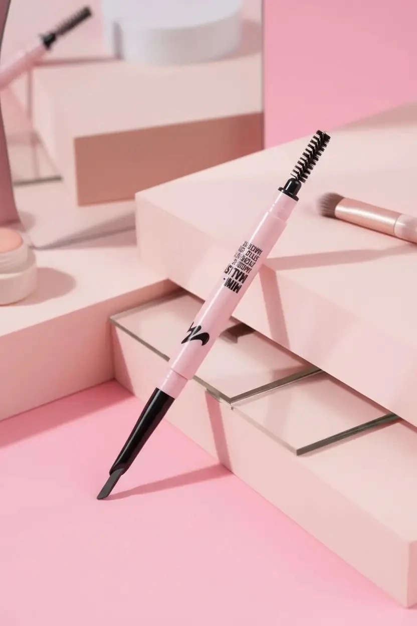 Miniso Lisanslı Minimalist Serisi Kesik Uçlu ve Fırçalı Kaş Kalemi – Profesyonel Şekillendirici (01 Siyah)