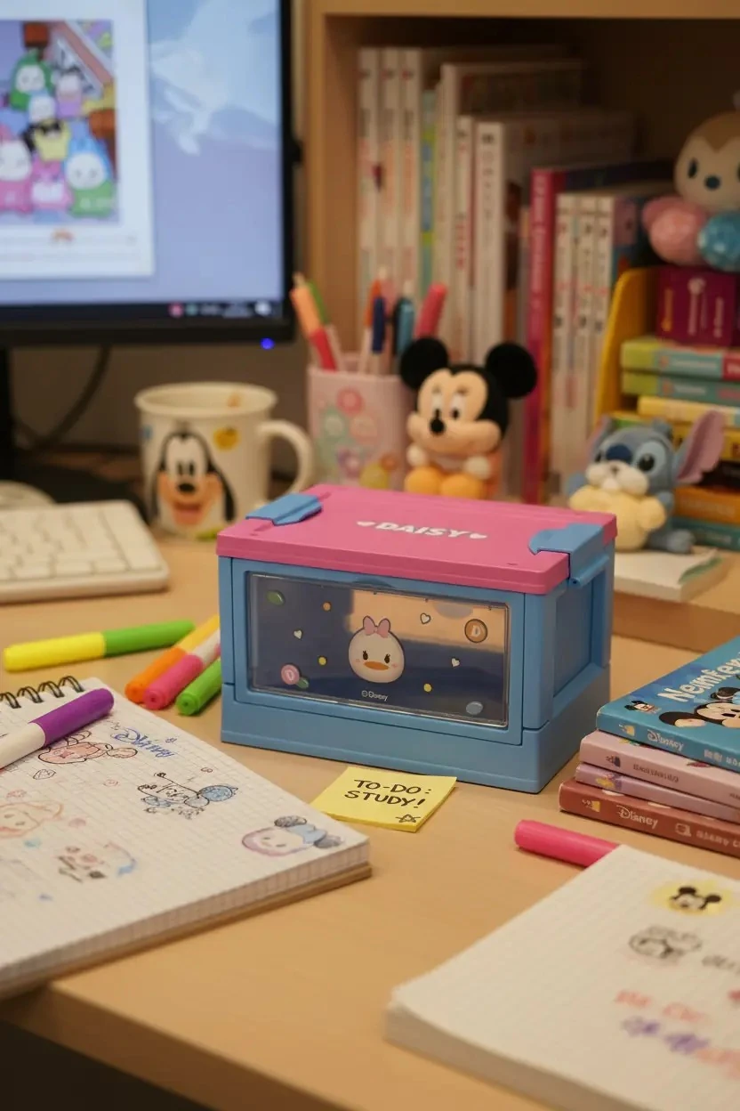 Disney Lisanslı Tsum Tsum Serisi Yan Pencereli Mini Saklama Kutusu