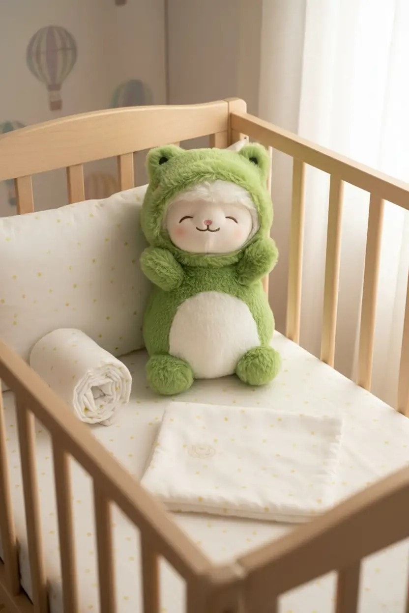 Kostümlü Kuzu Peluş Oyuncak (25cm) - Kurbağa