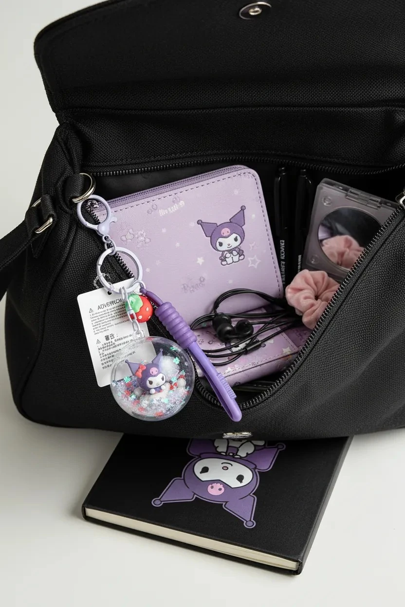 Sanrio Lisanslı Çilek Serisi Anahtarlık - Kuromi - Cinnamoroll - My Melody - Pochacco