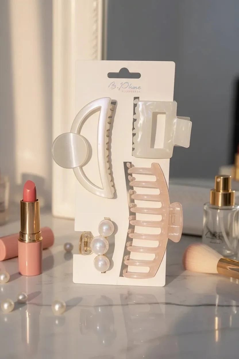 Kıskaç 4'lü Saç Tokası Seti