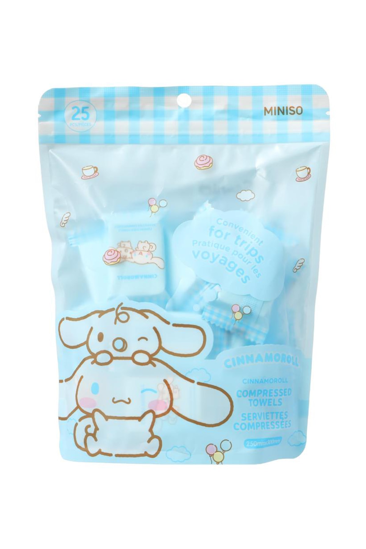 Sanrio Lisanslı Cinnamoroll Sıkıştırılmış Havlu (25 adet)
