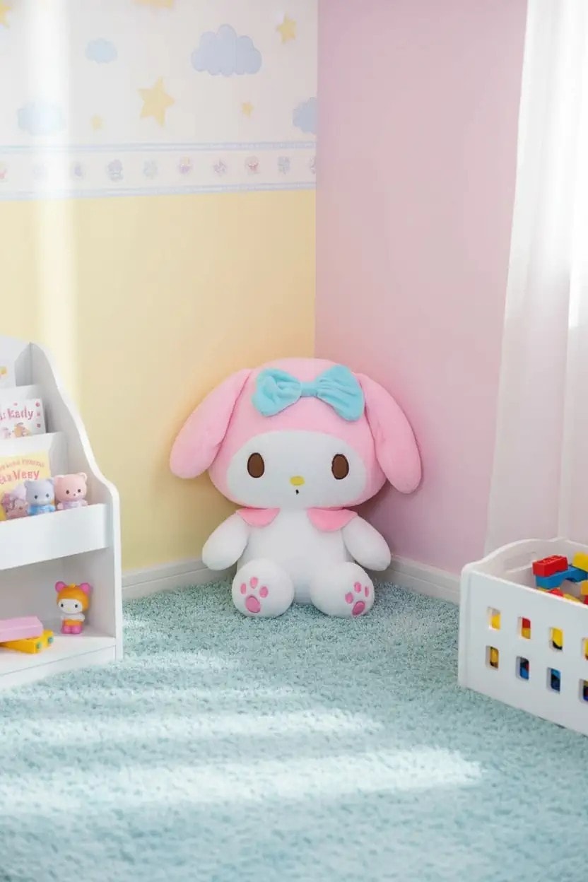 Sanrio Lisanslı Oturan Peluş Oyuncak (41 cm) - My Melody