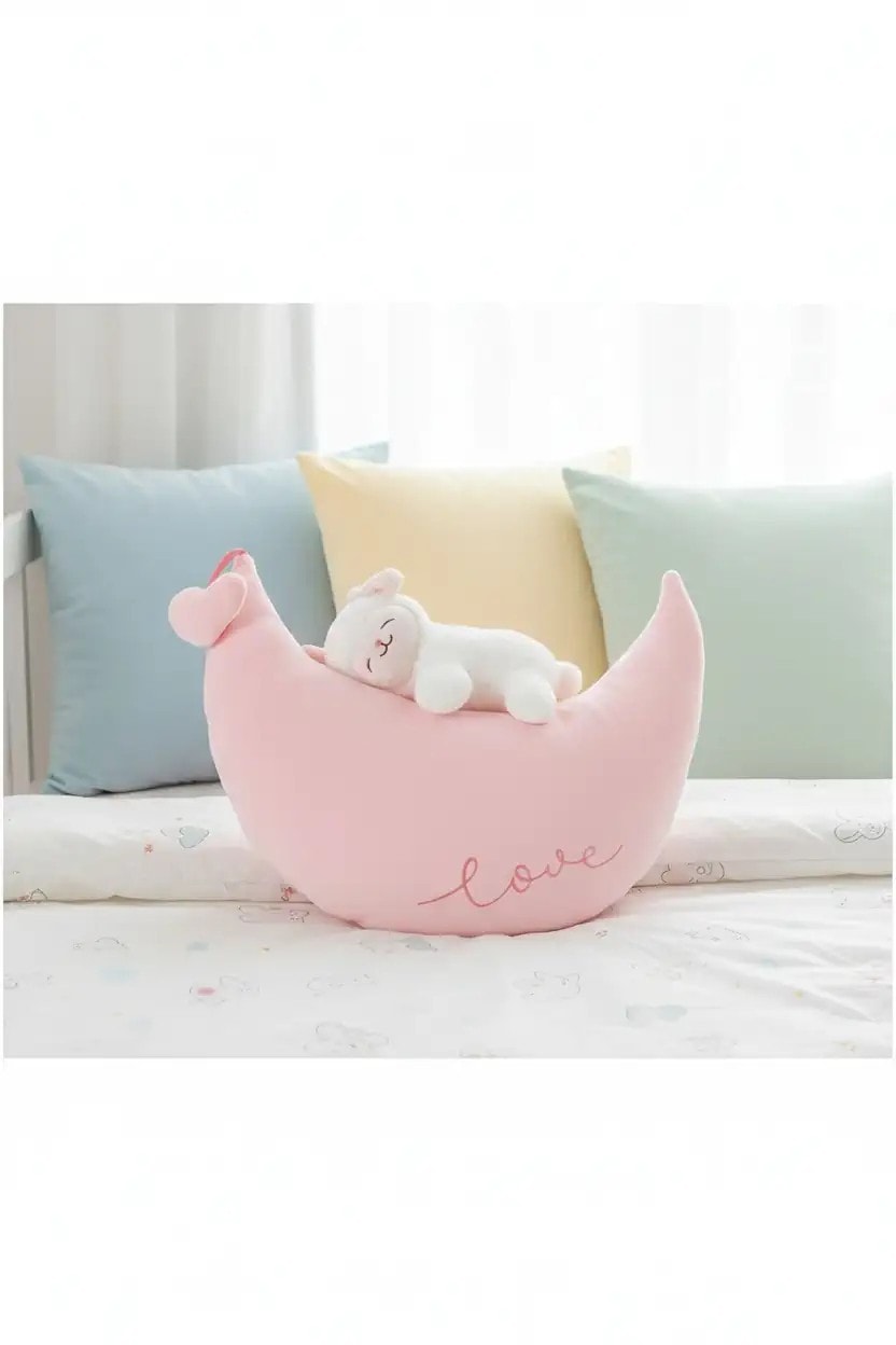 Kuzu Baa Serisi Beyaz Peluş Oyuncak - Uykucu - 36x31,1 cm
