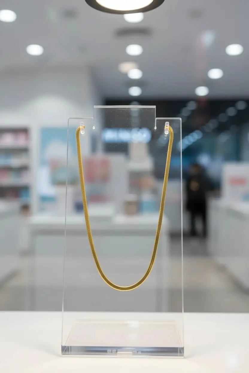 İtalyan Zincir Paslanmaz Çelik Kolye Altın Rengi – Minimalist Kadın Çelik Kolye