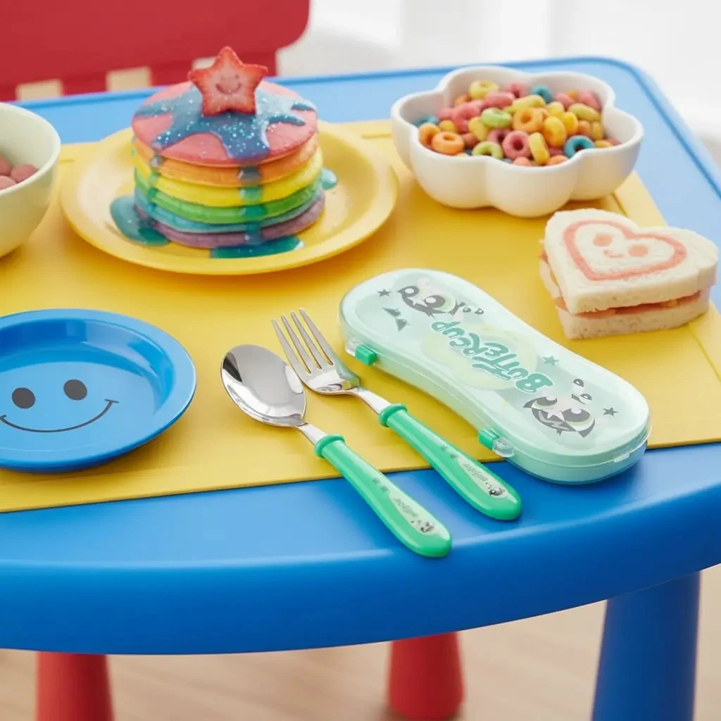 Powerpuff Girls Lisanslı Kutulu Çatal Kaşık Seti (Yeşil)