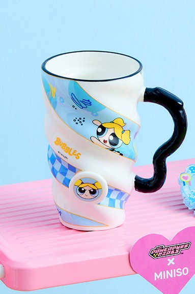 Powerpuff Girls Lisanslı Spiral Seramik Bardak 440mL (Bubbles)