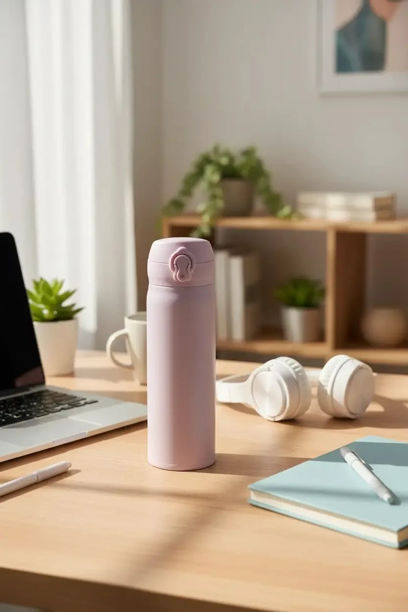 Klasik Serisi Flip Top Tasarımlı Yalıtımlı Termos 450 mL (Pembe)