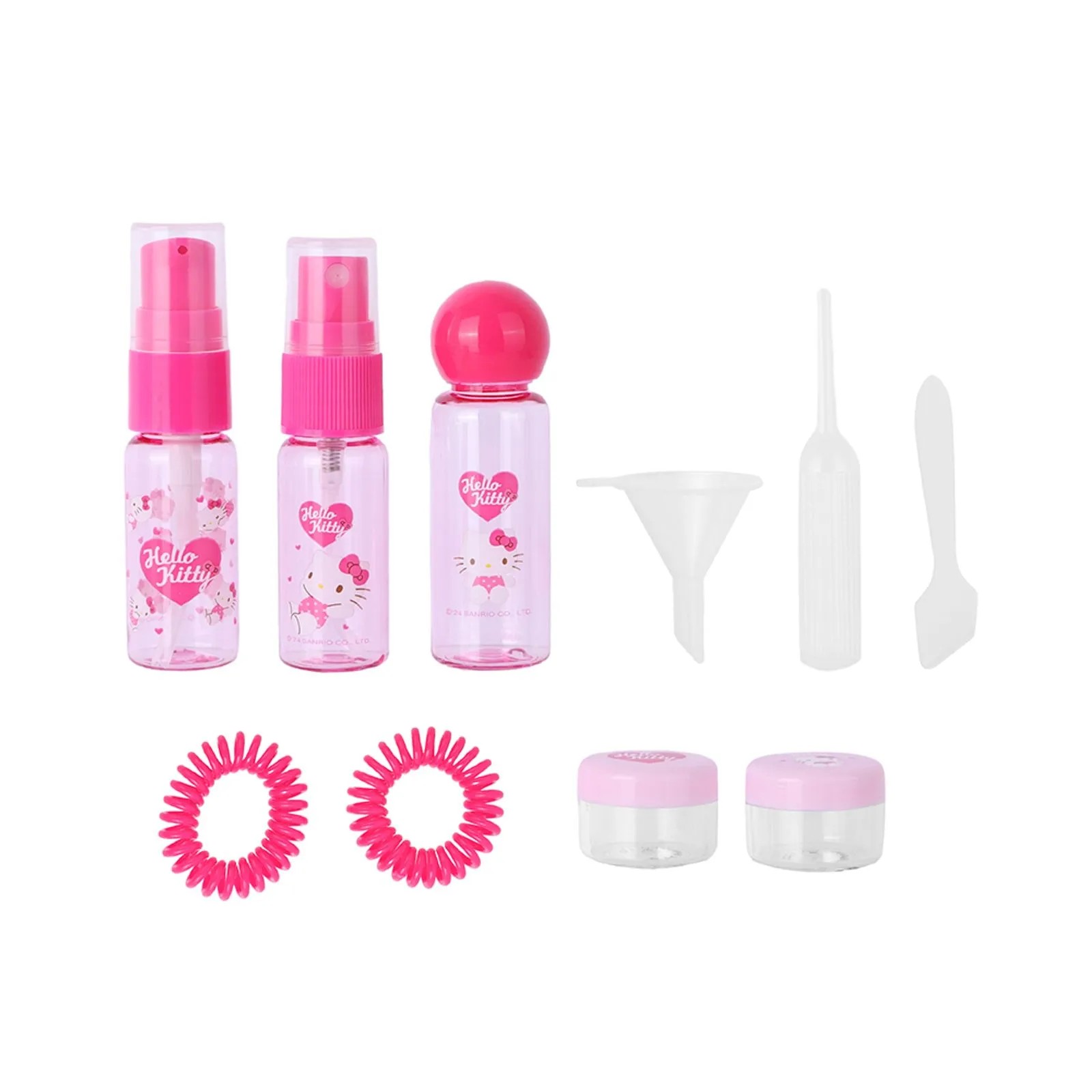 Sanrio Lisanslı Hello Kitty Pembe Serisi 7'li Seyahat  Seti
