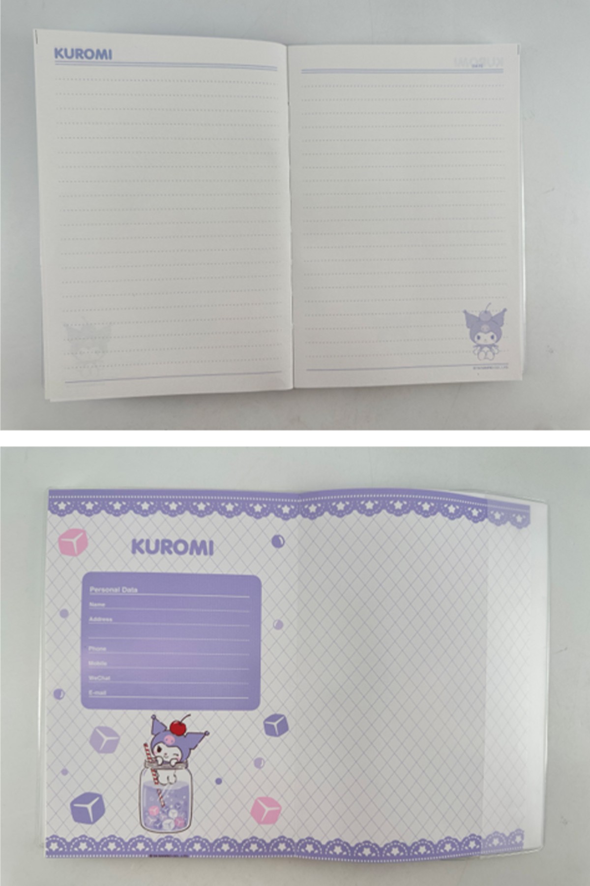 Sanrio Lisanslı Renkli Yaz Serisi Kapaklı A5 Not Defteri - Kuromi