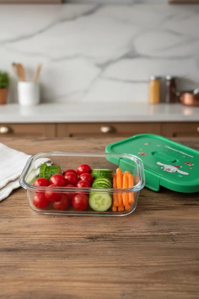 Sanrio Lisanslı Cam Gıda Saklama Kabı (640ml) - Cinnamoroll