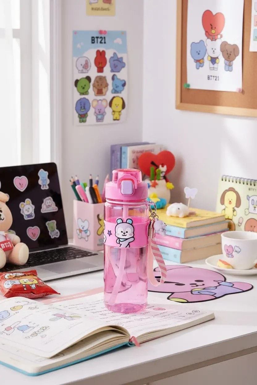 BT21 Lisanslı  Plastik Şişe (800mL) - Mang