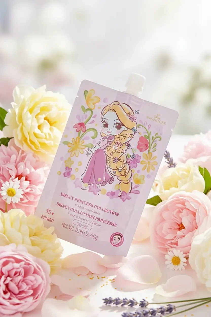 Disney Prenses Lisanslı Uyku Yüz Maskesi Rapunzel – Işıltı Veren ve Besleyici Bakım Maskesi