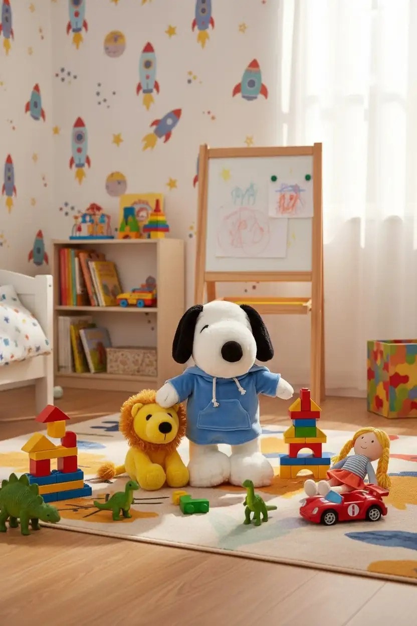 Snoopy Lisanslı Kostümlü Ayakta Duran Snoopy Peluş Oyuncak (40cm)