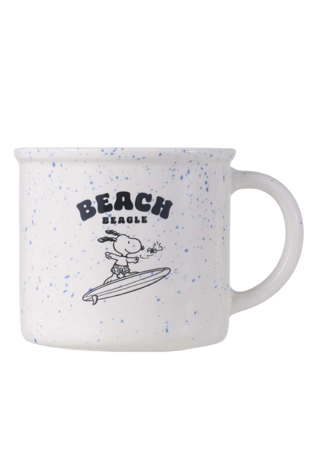 Snoopy Lisanslı Sırlanmış Seramik Kupa 320 ml (Mavi)