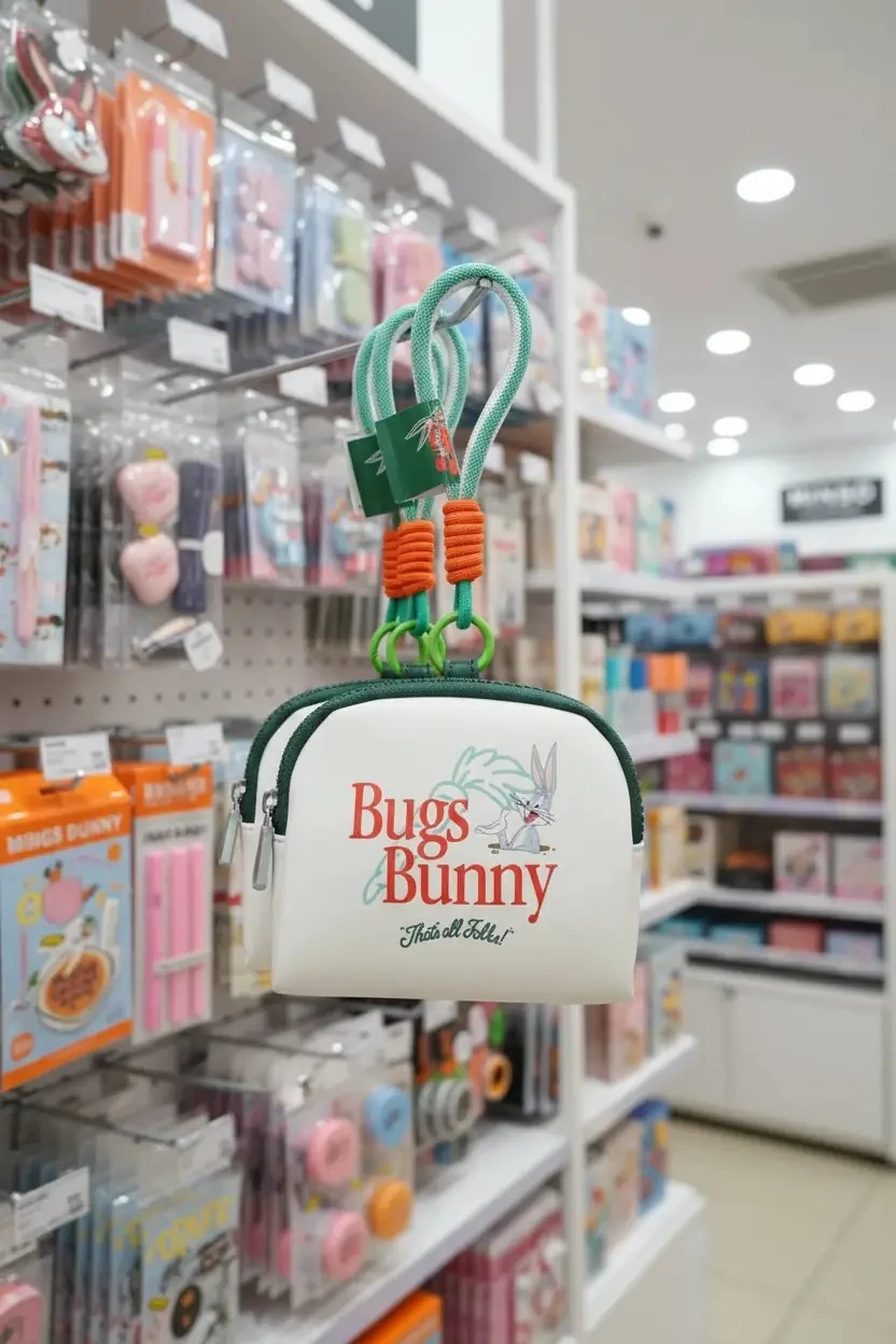 Bugs Bunny Lisanslı Retro Stil Serisi Bozuk Para Çantası