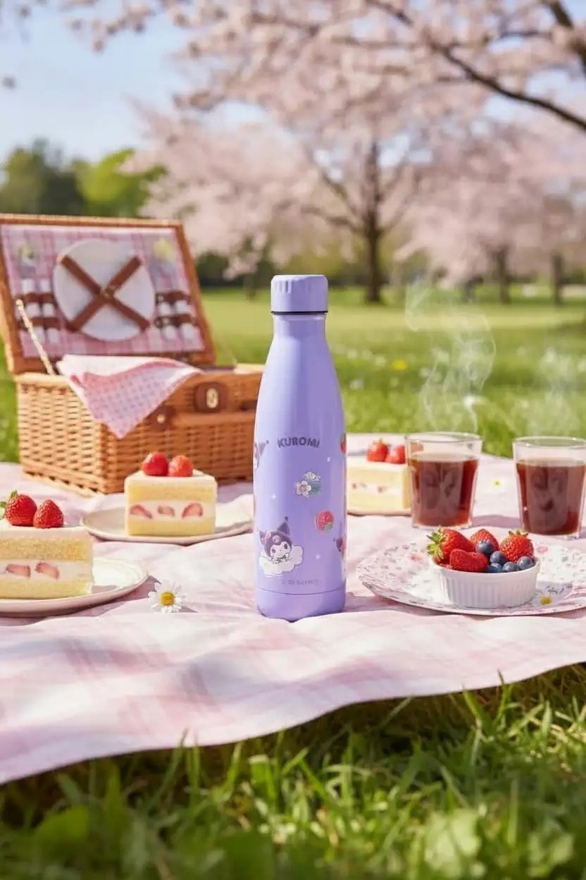 Sanrio Lisanslı Termos Şişe (500ml) - Kuromi