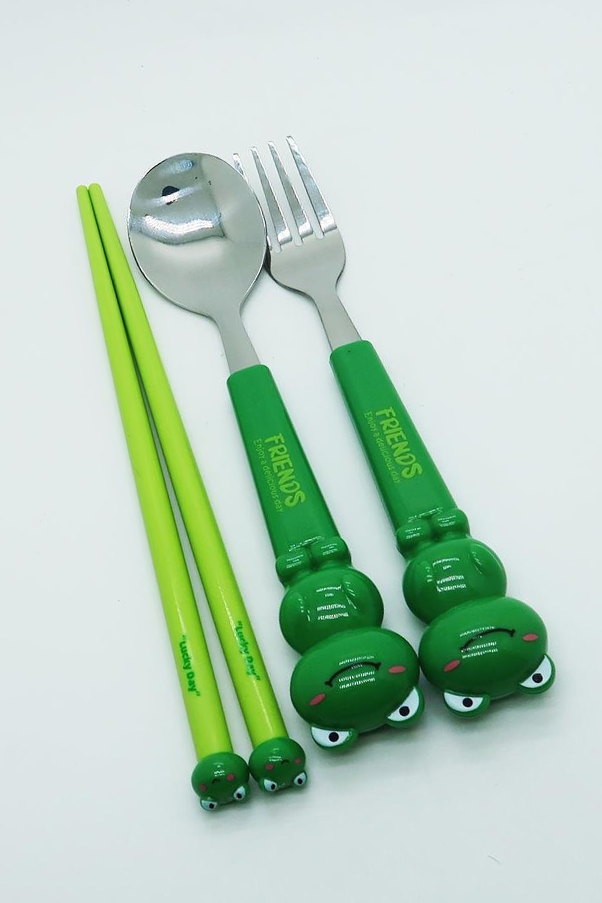 Figürlü Çatal Kaşık Chopstick Seti